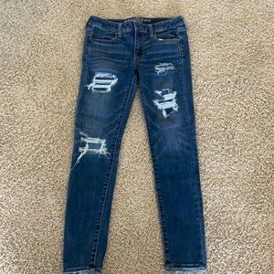 American Eagle Super Super Stretch ripped jeans